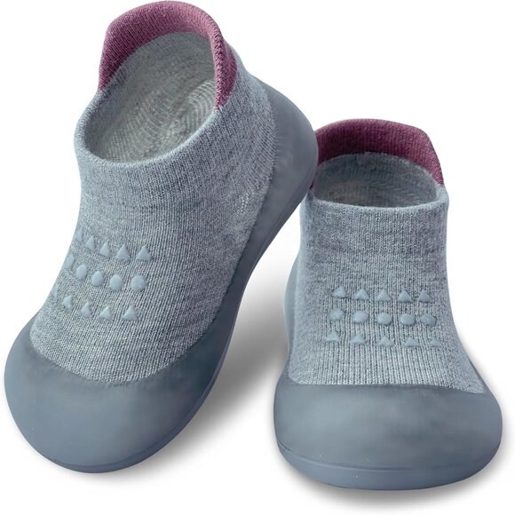 Elegant Non-Slip Baby Sneakers for Boys & Girls - Soft Cotton & Silicone Design - Picture 1 of 6